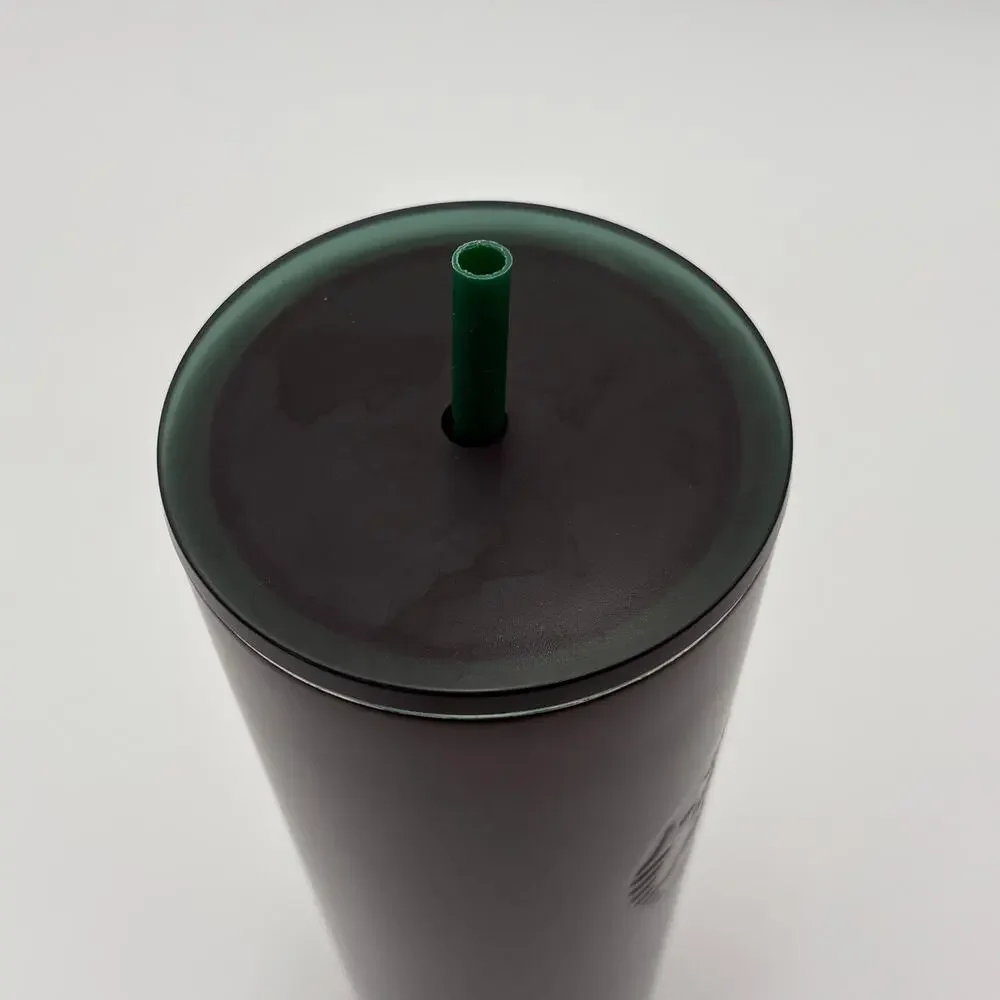 Starbucks 2020 Holiday Dark Green Black Gradient Matte Venti Tumbler 24oz